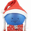 Red Fabric Santa Hat, Comes in Two Pigtail, Nice for Promotional Gift Purposes